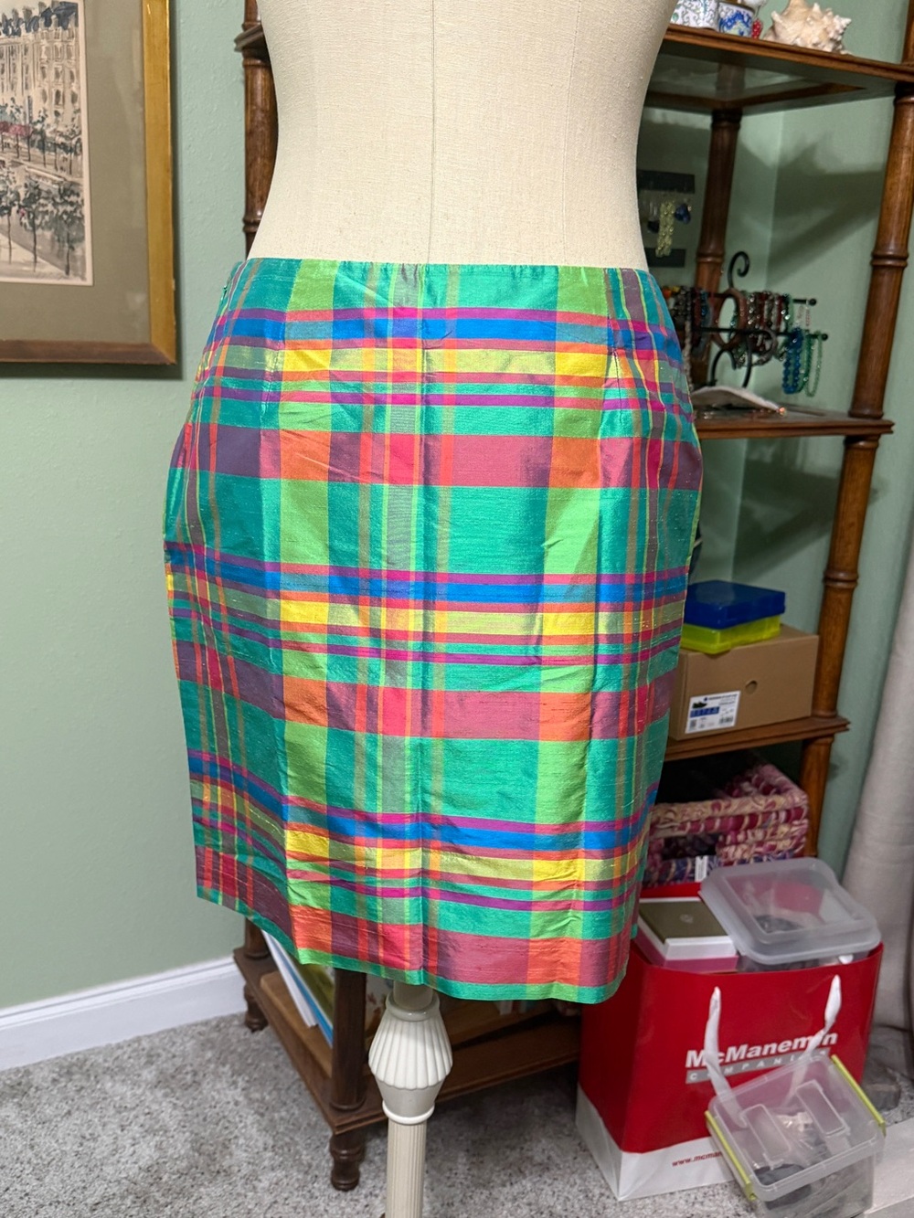 Bright Plaid Green Lauren by Ralph Lauren Skirt